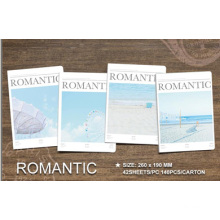 Livre de notes romantique à la conception nouvelle Livre d&#39;exercices scolaires pour promotionnel
